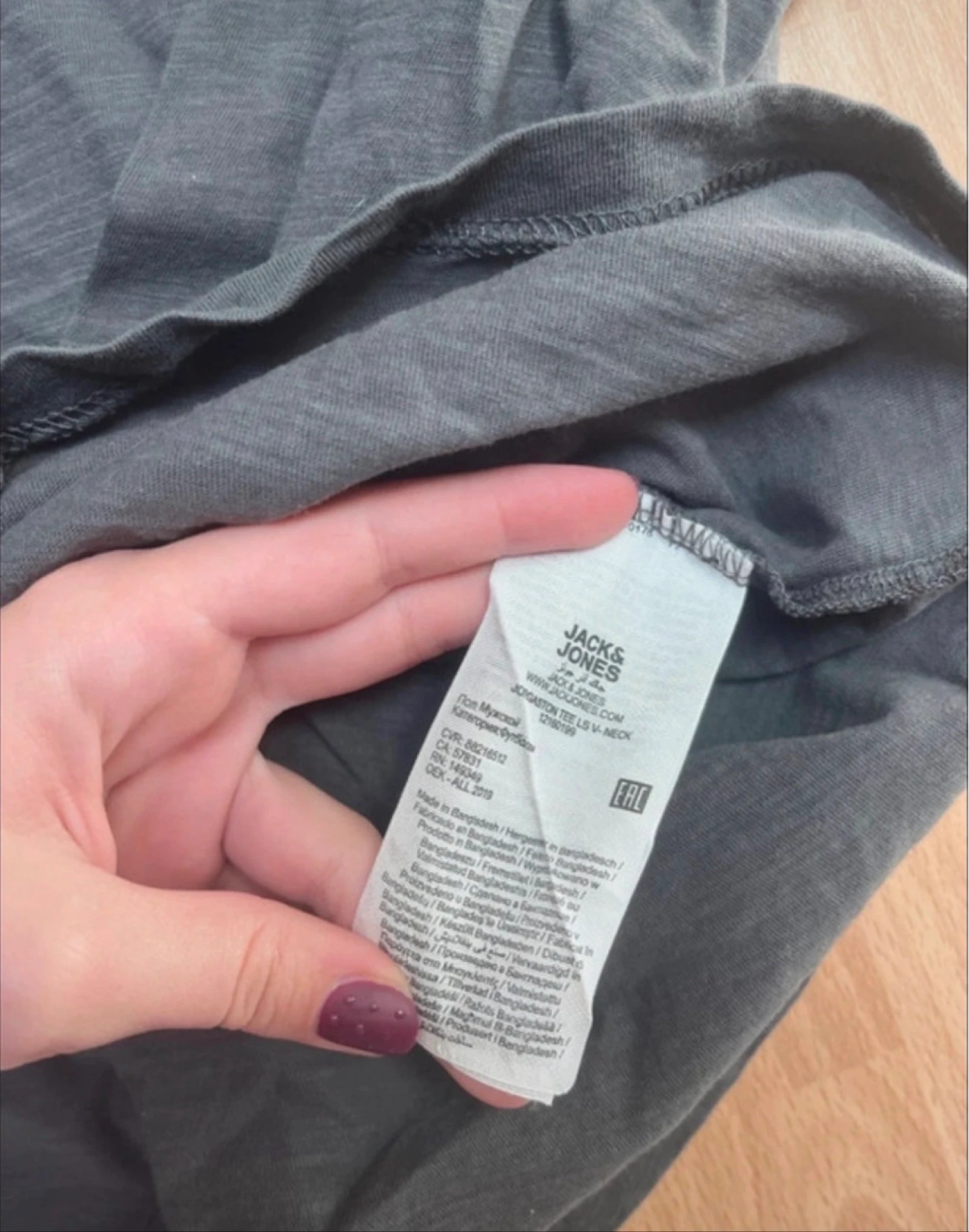 t-shirt de manga longa cinza Jack&Jones – photo 5
